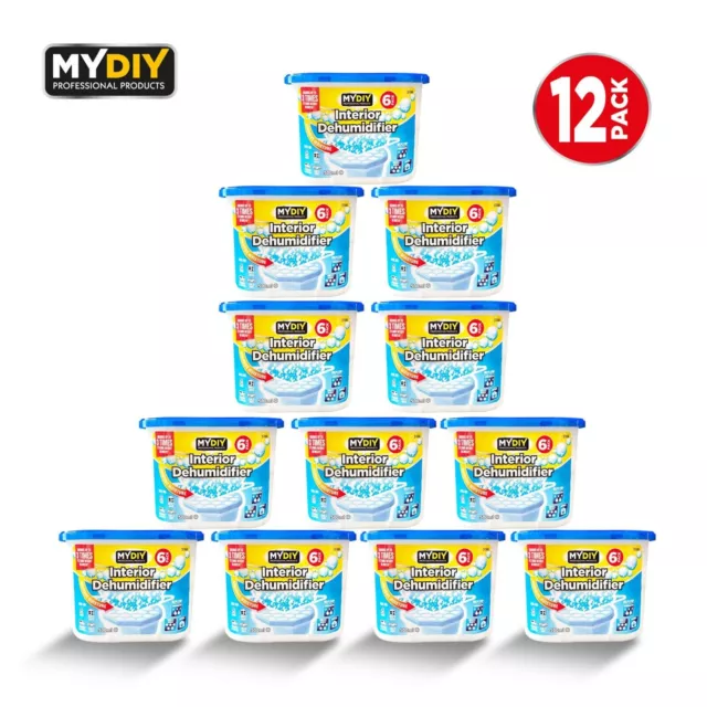 12X Interior Dehumidifier Mould Moisture Damp Trap Mildew Remover Kit 3X Absorbe