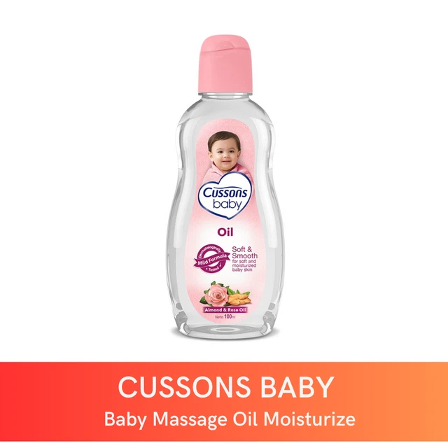 Cussons Baby Massage Oil Soft Almond Floral Fragrance Nourish Moisturize 100ml