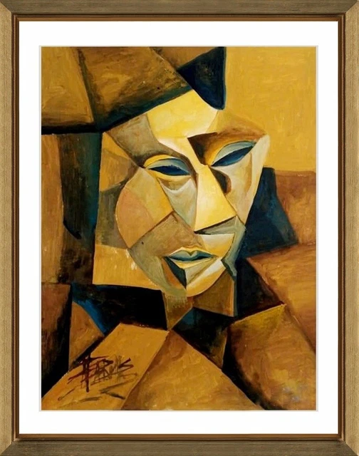 Ritratto. Nello stile d'avanguardia dell'inizio del XX secolo. Guazzo. 26x32 cm