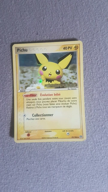 Pichu Holo - Pokemon 59/106 Ex Emeraude  Neuf Fr