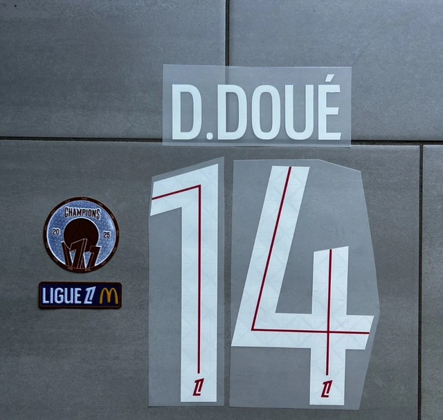 Kit flocage D.DOUE #14 PSG Maillot fourth 24-25 Ligue des champions UCL