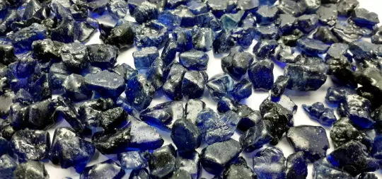 500 Cts Natural Blue Sapphire Kashmire Untreated Raw Rough Loose Gemstone Lot