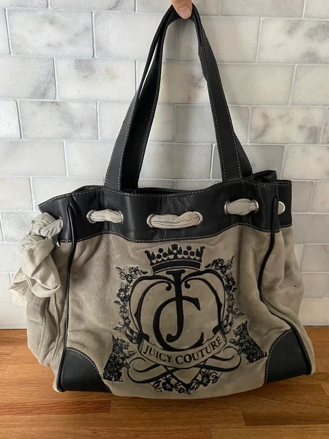 Vtg Juicy Couture Velour Bag Velvet Purse Scottie Dog Royal Daydreamer Bow Y2K