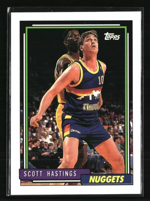 Scott Hastings 1992 Topps #50 Basketball Card
