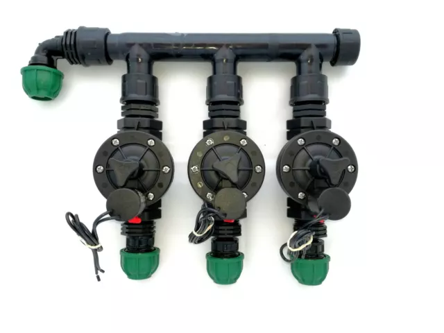 Kit Irrigazione 3 Zone Prato Giardino Elettrovalvola Collettore 20 1/2" Baccara