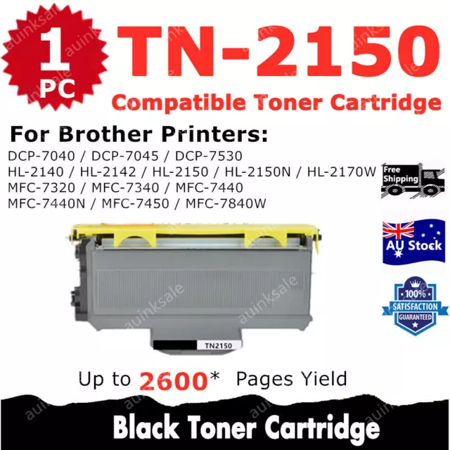 1x Non-OEM Toner TN2150 for Brother HL2140 HL2150N MFC7340 DCP7040 HL2142 TN2130