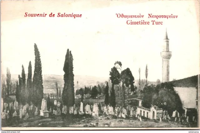 16825 cpa Grèce - Souvenir de Salonique - Cimetière Turc