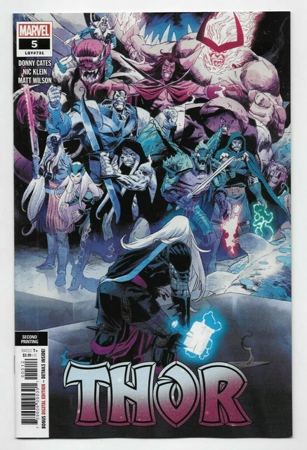 Thor #5 Marvel Comic 2020 Klein 2nd Printing Variant Cover Cates Black Winter