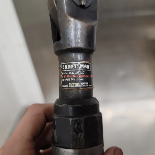 Set Of 3 Air Ratchet Drivers 1 Craftsman 3/8", 2 Ingersoll-Rand 1/4" & 3/8" 7