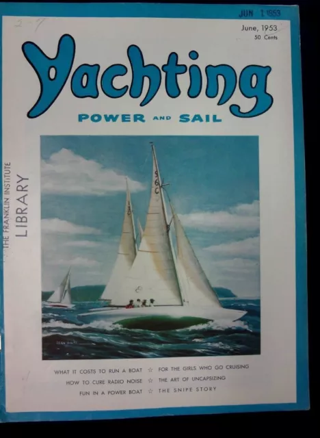 YACHTING Magazine JUN 1953 Boat Yacht Fishing Sailing Race Design Repair Vintage