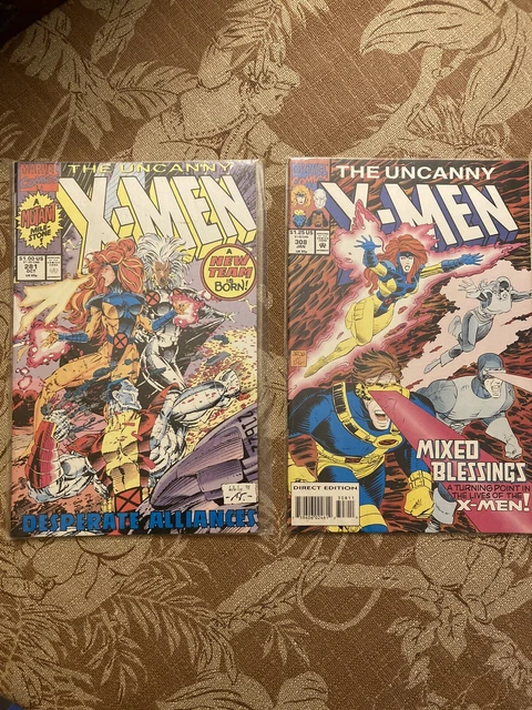 The Uncanny X-Men Issues #281, 308, 330, & 361 Comic Books Marvel Comics 1990s