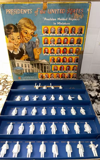 Vintage Marx Presidents of the United States  Playset  Play Set complete 36pc