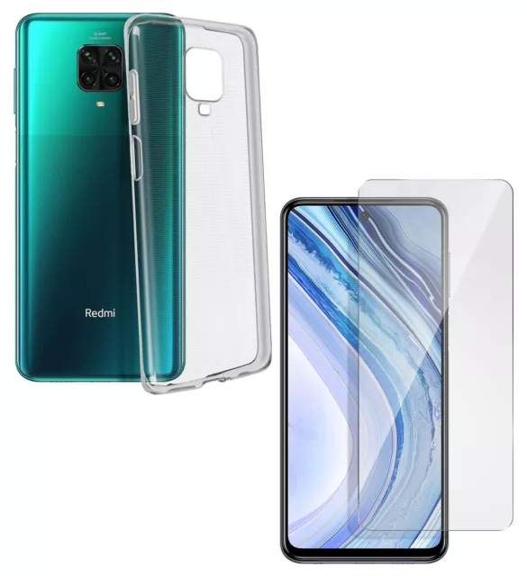 VERRE TREMPÉ + COQUE ANTICHOC TRANSPARENTE Pour XIAOMI REDMI NOTE 9 PRO PROTECT