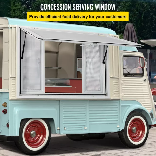 VEVOR Concession Stand Serving Window Food Truck Service Awning 121.9x91.4 cm 2