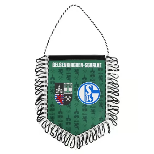 Fanion Brodé Officiel FC Schalke 04 - Bundesliga - État Correct - Occasion