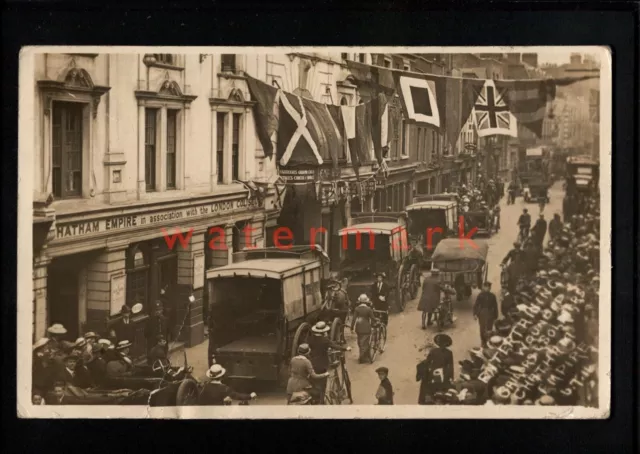 LONDON CHATHAM EMPIRE THEATRE ENTERTAINING WOUNDED TROOPS Town RP WWI - UK4196