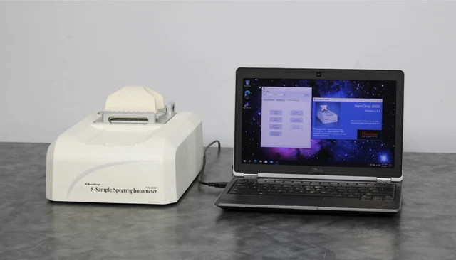 NANODROP ND-8000 8-SAMPLE Uv-Vis Spettrofotometro Con Laptop & Software ...