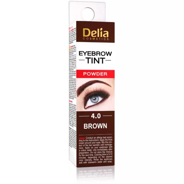 Delia Henna Traditional Eyebrow Tint Powder Eyelash Professional BLACK / BROWN