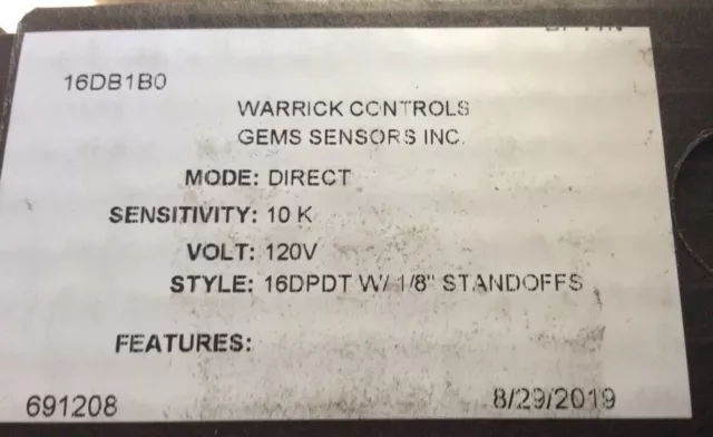 Warrick Gems Sensors 16Db1B0