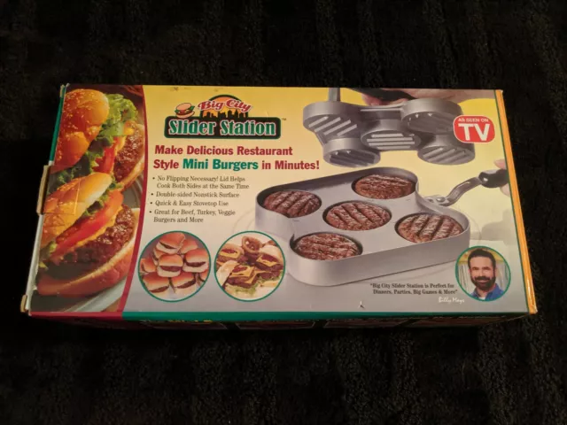 Big City Slider Station As Seen On Tv Stove-Top Slider Maker 2-P Opened Box New!