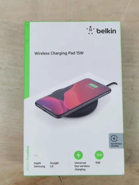 Belkin Boost Charge Wireless Charging Pad 15W (Qi-Certified Wireless Charger ...