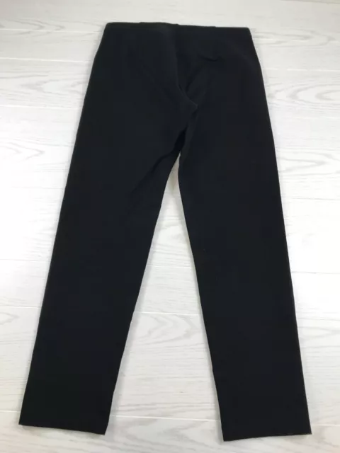 Eileen Fisher Pants Womens MEDIUM Ponte Black Pull On Stretch Straight Leg 31x30 2