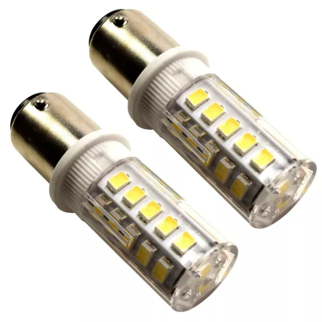 2-Pack HQRP 12V-24V Dc BA15d Doppel Kontakt LED Birne Ersatz 1130 1176 1142