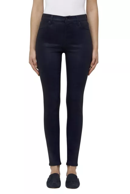 J brand 157089 Women's Maria High-Rise Super Skinny Coated Electric Jeans Sz. 28