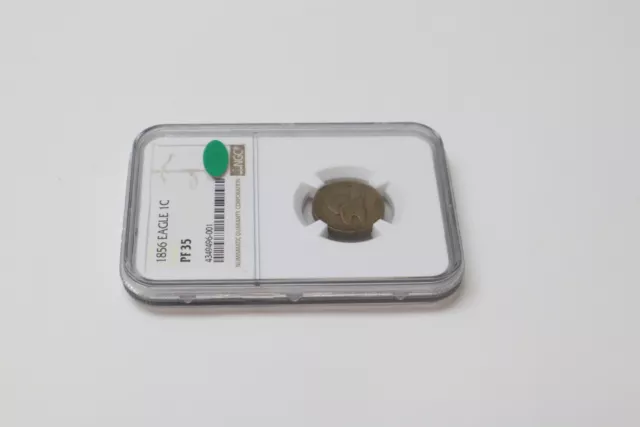 PF35 1856 Flying Eagle 1c One Cent CAC NGC Coin Certification VF31