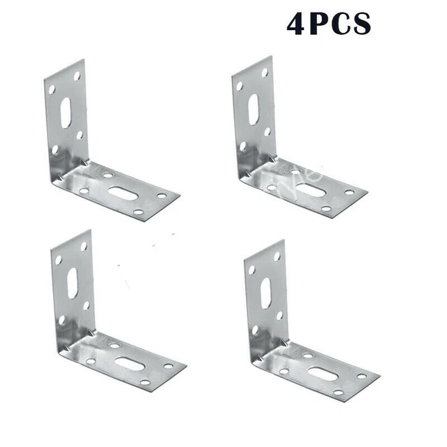 Metal Corner Brackets Heavy L shape Galvanized Angle Braces Furniture Fixing 9