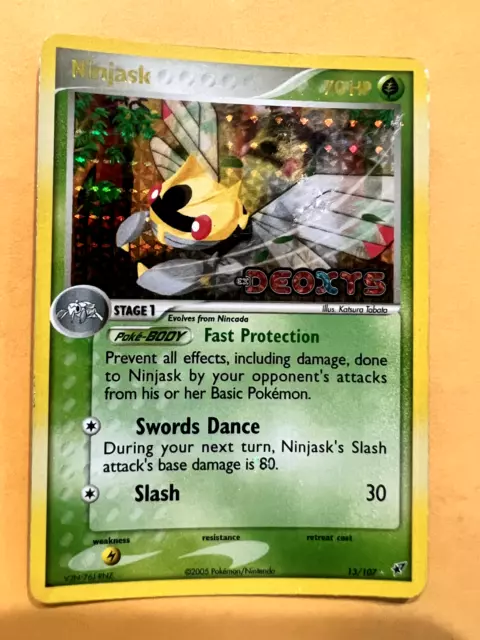 NINJASK 13/107 EX Deoxys Reverse Holo 2005 Rare Pokemon Card NM/MT