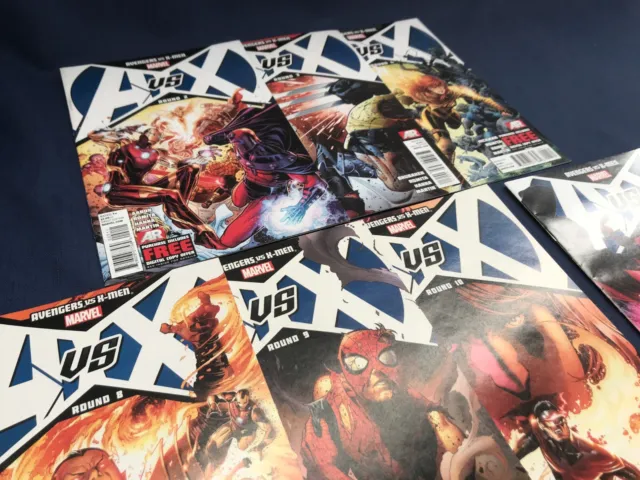 7 Issue Lot Of A Vs X (2012) #2 3 4 8 9 10 12 - Marvel Comics X-Men Bendis Vf/Nm