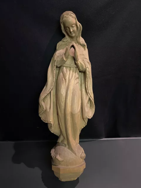 Heiligenfigur Holz geschnitzt Madonna