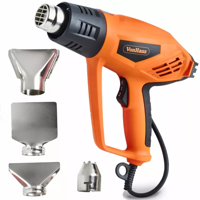 VONHAUS HEAT GUN Hot Air Gun 2000W Remove Paint, Varnish