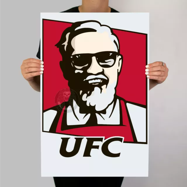 Conor McGregor UFC KFC Funny Metal Poster Man Cave Decor Office MMA Fighter
