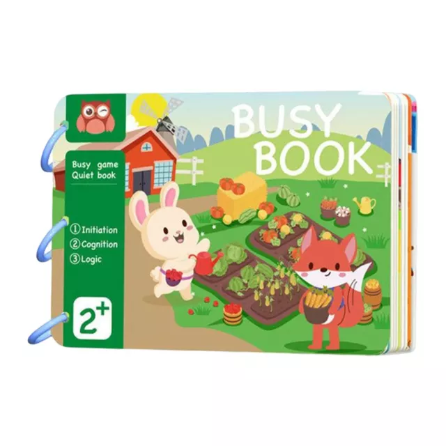 Kids Busy Book Montessori Toy Toddler Sensory Book Preschool Learning Activity