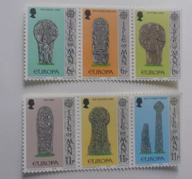 Isle Of Man 1978 Europa- Monuments Set 6 Mint Stamps