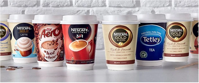 Nescafe &GO Sleeves - Coffee Tea Hot Chocolate InCup Vending Cups