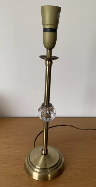 LAURA ASHLEY ALBA Touch Lamp Base Brass And Glass Bauble 18.00