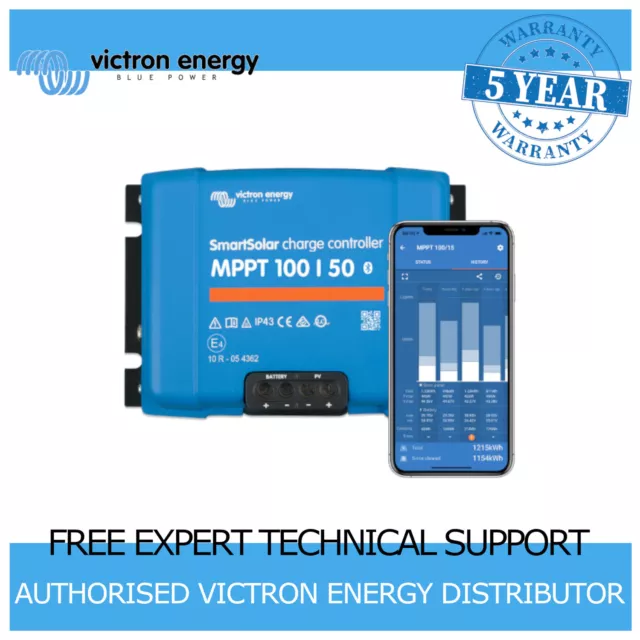 Victron Energy SmartSolar MPPT 100/50 Solar Charge Controller SCC110050210