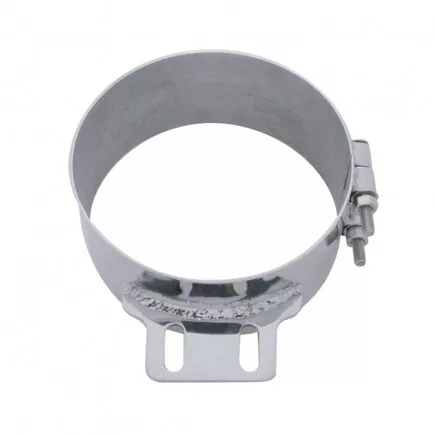 United Pacific 10322 Exhaust Clamp   8", Stainless, Butt Joint, Straight Bracket