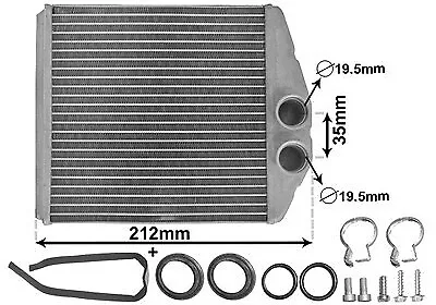 VAN WEZEL Wärmetauscher mit Zubehör für OPEL Corsa C Combo Tigra