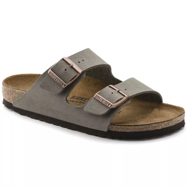 Birkenstock Unisex  Arizona Birkibuc Leather Sandals 0151211 - Stone