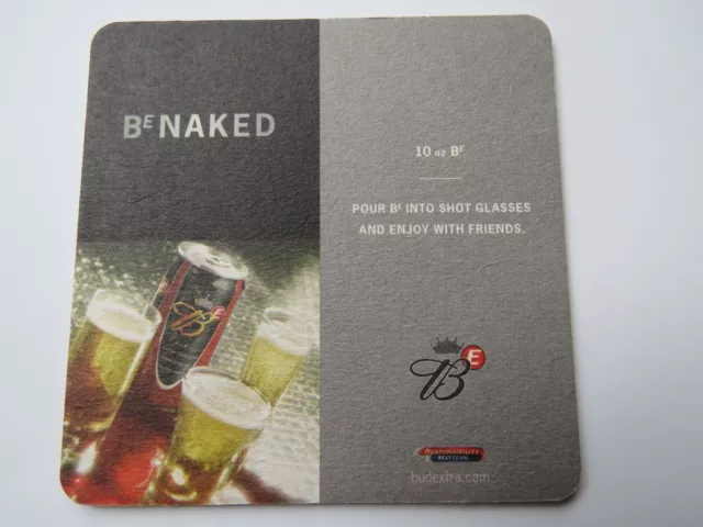 Beer COASTER ~ 2005 Anheuser-Busch BUDWEISER Bud E w/ Caffeine, Ginseng, Guarana