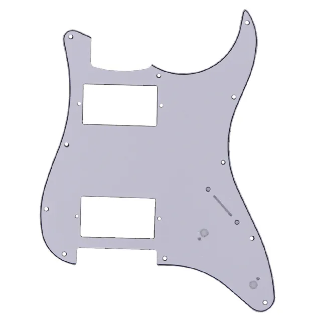 11 Loch HH PVC Gitarren Pickguard Scratch Plate für ST SQ White