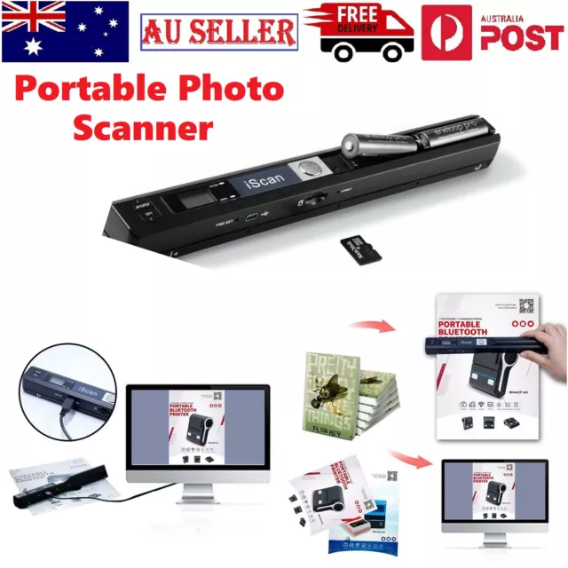 900DPI Handheld Portable Document Photo LCD Scanner A4 Size Scanning Scanner AU