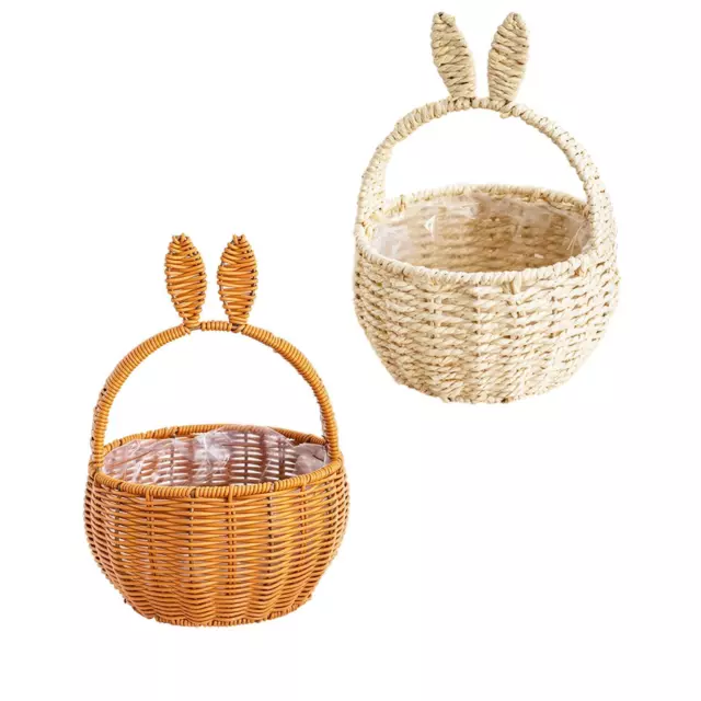 Panier de pâques Portable avec poignée, décoration de pâques, mignon,