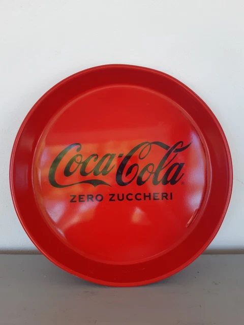 Vassoio pubblicitario In Latta Cocacola  ZERO  ZUCCHERI