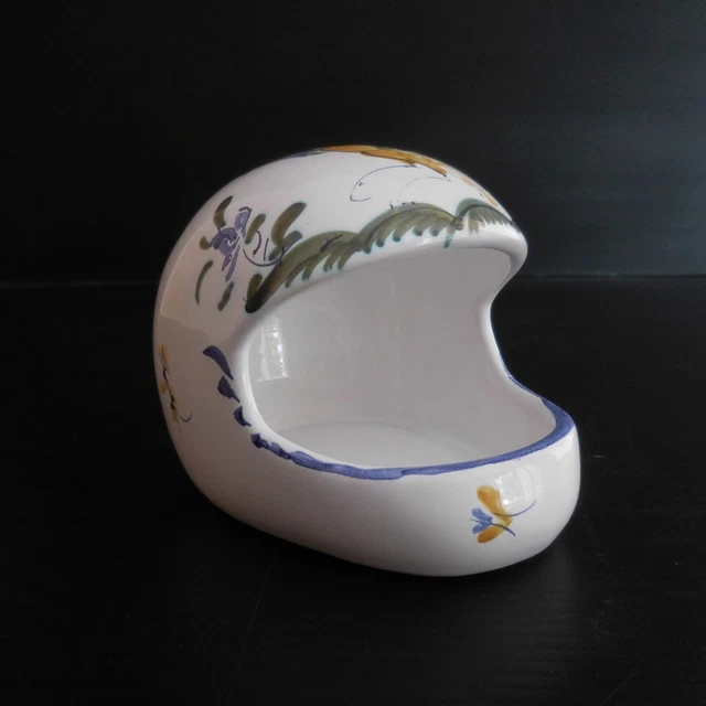 Casque De Course Ferrari Des Années 50-60, Style Céramique Faïence Art Déco, Pièce De Collection Italie N4198