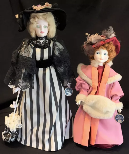 2 -1982 Royal Doulton NISBET Dolls HEIRLOOM 14” ASCOT, K Greenaway THE MUFF 11”